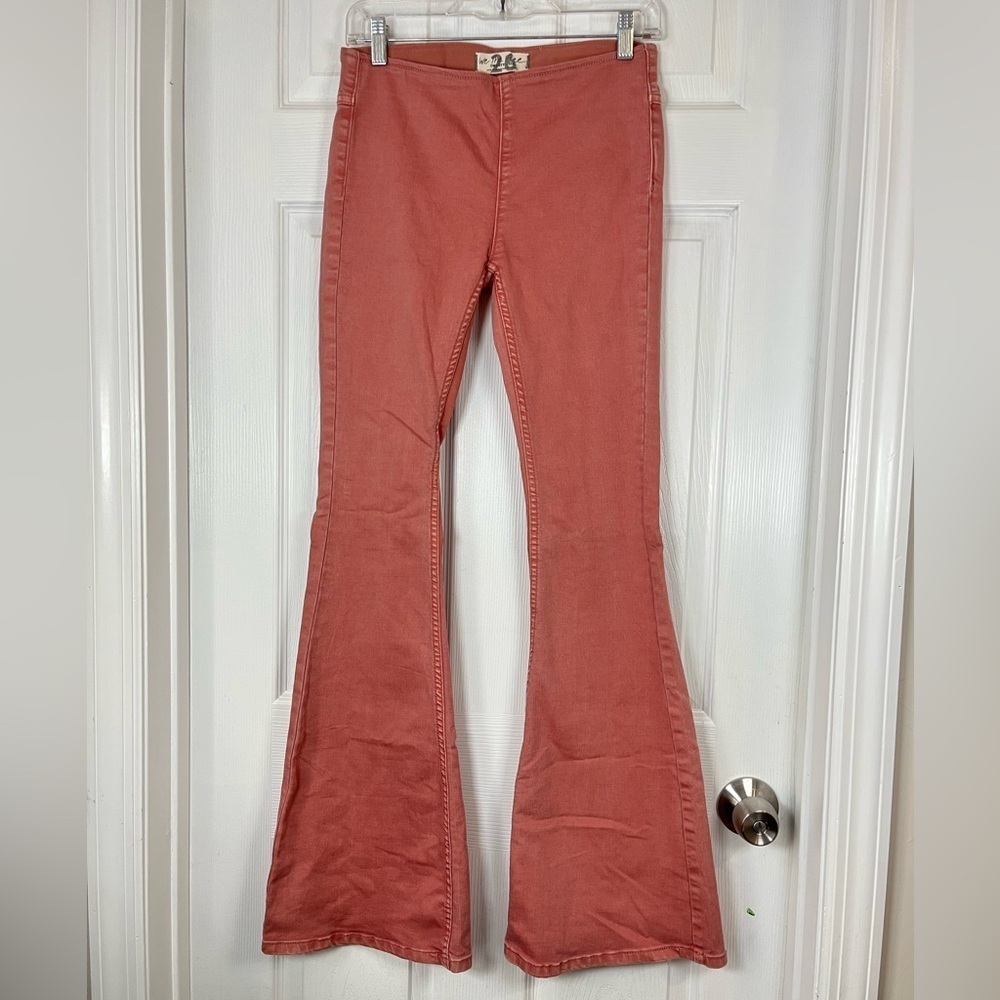 Free People We The Free Pink Flare Jeans Size 26